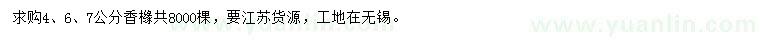 求購4、6、7公分香櫞