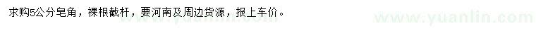 求購(gòu)5公分皂角