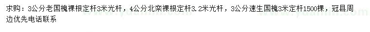 求購老國槐、北欒、速生國槐