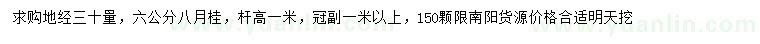 求購6公分八月桂