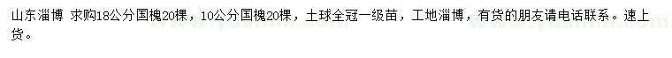 求購10、18公分國槐