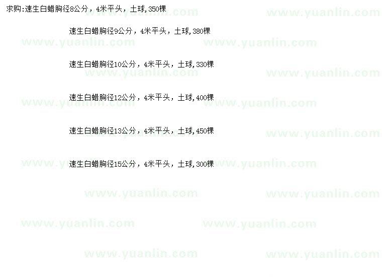 求購胸徑 8、 9、10、12、13、14、15公分速生白蠟