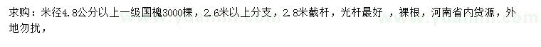 求購米徑5公分國槐