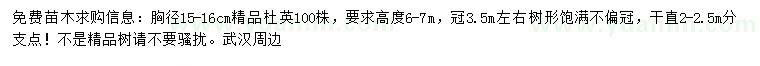 求購胸徑15-16公分精品杜英