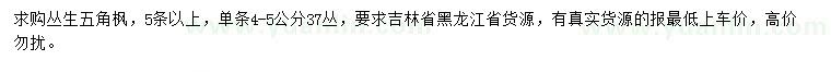 求購(gòu)叢生五角楓