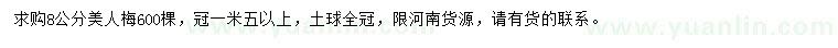 求購(gòu)8公分美人梅