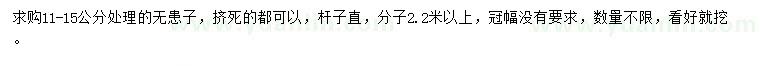 求購11-15公分無患子