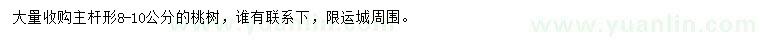 求購8-10公分桃樹