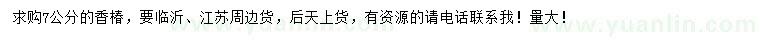 求購7公分香椿