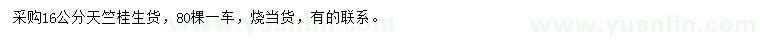 求購(gòu)16公分天竺桂