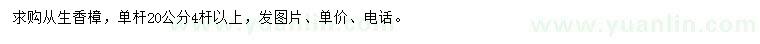 求購從生香樟