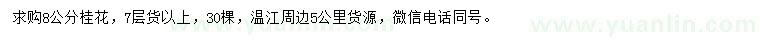求購8公分桂花
