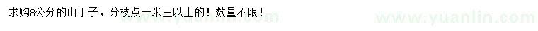 求購8公分山丁子