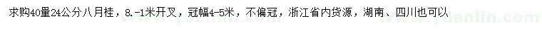 求購(gòu)40量24公分八月桂
