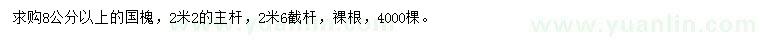 求購(gòu)8公分以上國(guó)槐