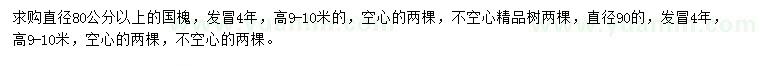 求購80、90公分國槐