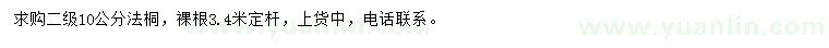 求購10公分法桐