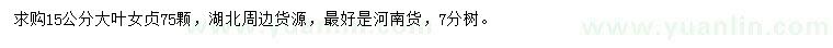 求購(gòu)15公分大葉女貞