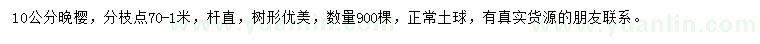 求購(gòu)10公分晚櫻