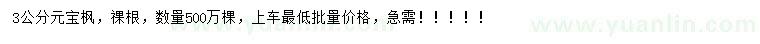 求購(gòu)3公分元寶楓
