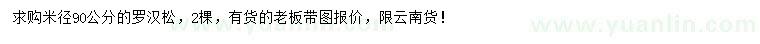 求購米徑90公分羅漢松