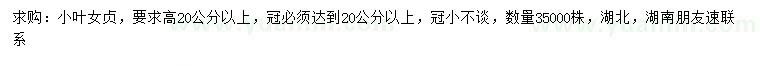 求購(gòu)高20公分以上小葉女貞