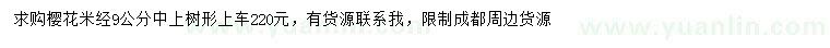 求購米徑9公分櫻花