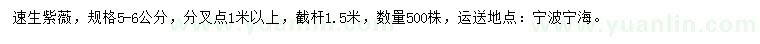 求購5-6公分速生紫薇