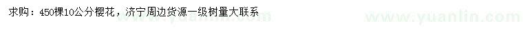 求購(gòu)10公分櫻花