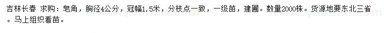 求購胸徑4公分皂角