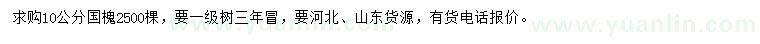 求購10公分國槐