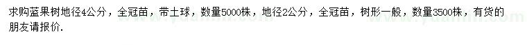 求購(gòu)地徑2、4公分藍(lán)果樹