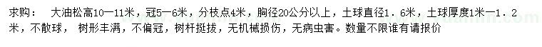 求購(gòu)胸徑20公分以上大油松