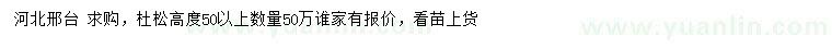 求購高50公分以上杜松