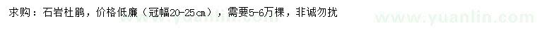 求購冠幅20-25公分石巖杜鵑