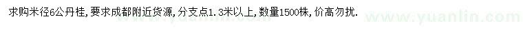 求購米徑6公分丹桂