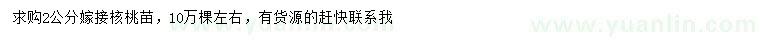 求購(gòu)2公分嫁接核桃苗