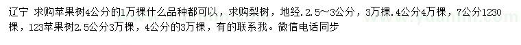 求購(gòu)蘋(píng)果樹(shù)、梨樹(shù)、123蘋(píng)果樹(shù)