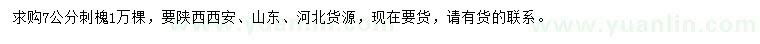 求購7公分刺槐