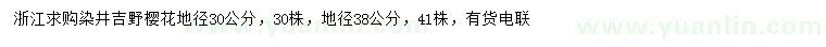 求購地徑30、38公分染井吉野櫻花