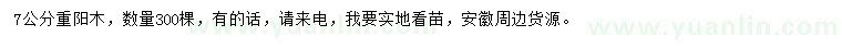 求購7公分重陽木