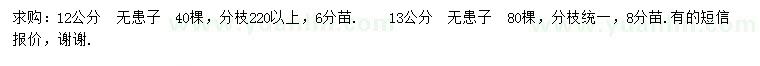 求購12、13公分無患子