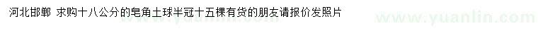 求購18公分皂角