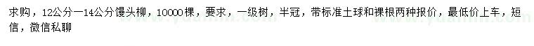 求購12-14公分饅頭柳