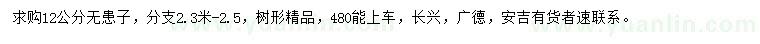 求購12公分無患子