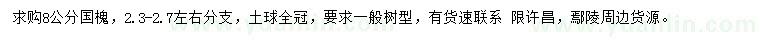 求購8公分國槐