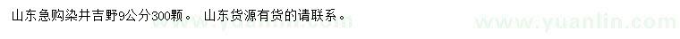 求購(gòu)9公分染井吉野