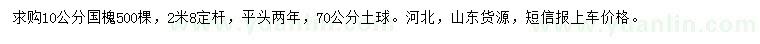 求購10公分國槐