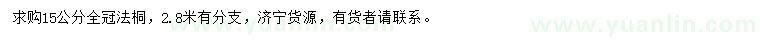 求購(gòu)15公分法桐