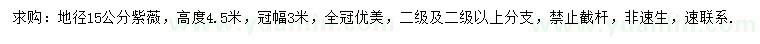 求購地徑15公分紫薇